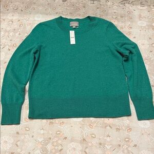 J. Crew Teal / Green Classic Fit Cashmere Sweater